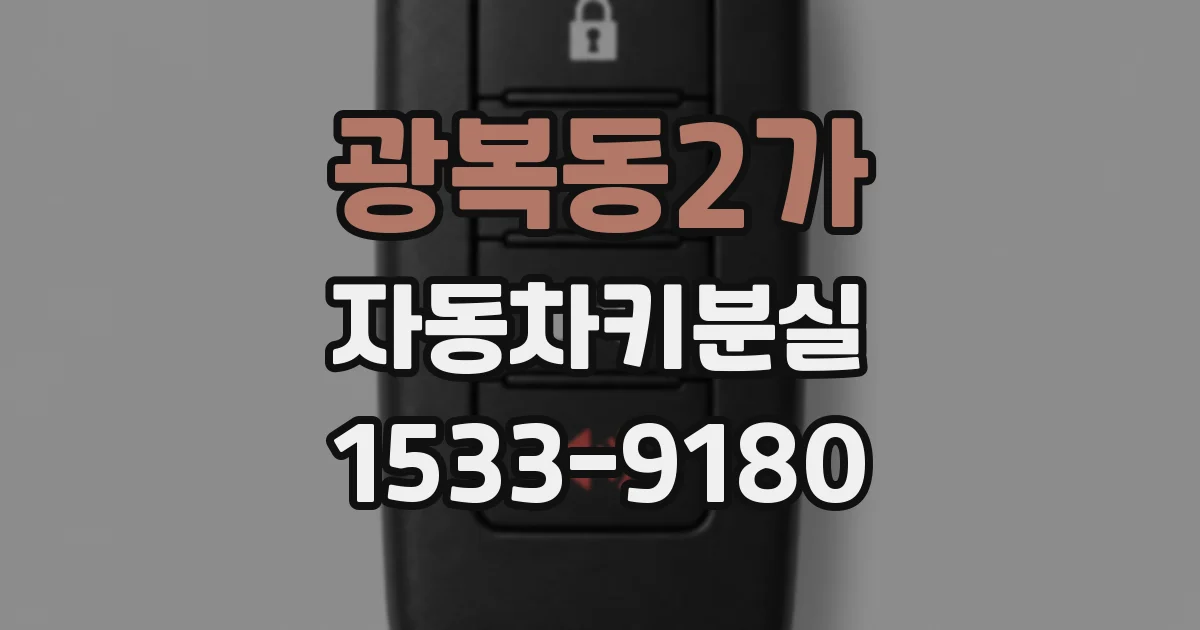 광복동2가 자동차키분실