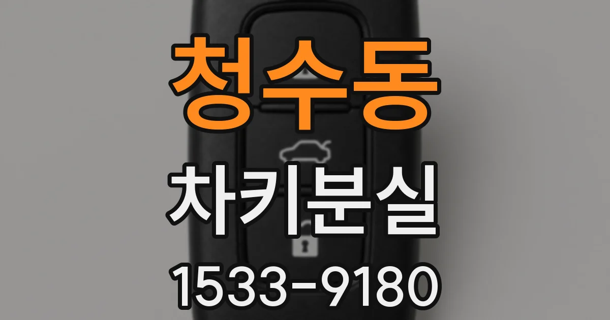 청수동 차키분실