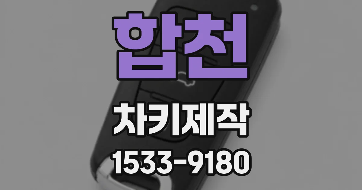 합천 차키제작