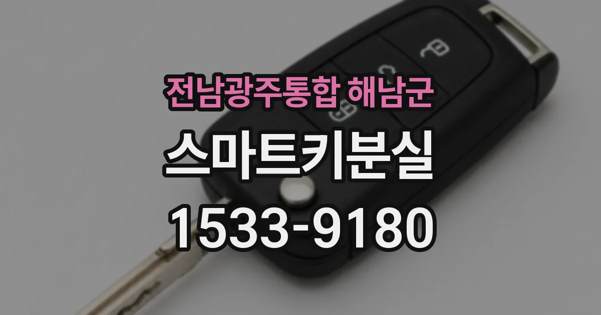 전남광주통합 해남군 스마트키분실