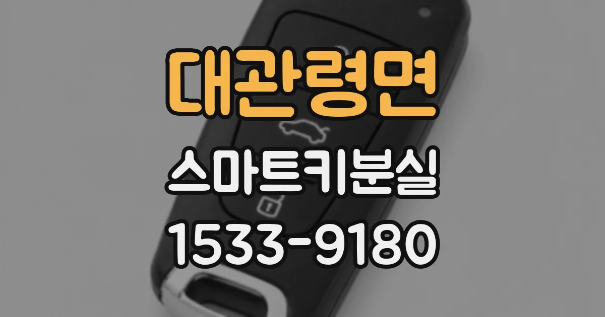 대관령면 스마트키분실