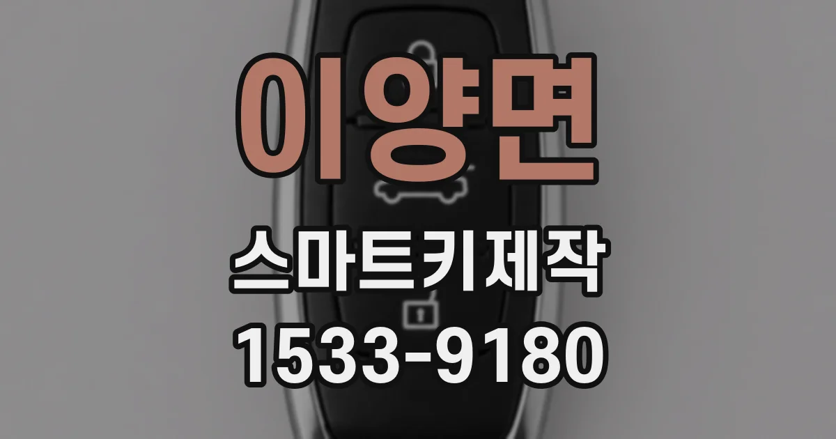 이양면 스마트키제작