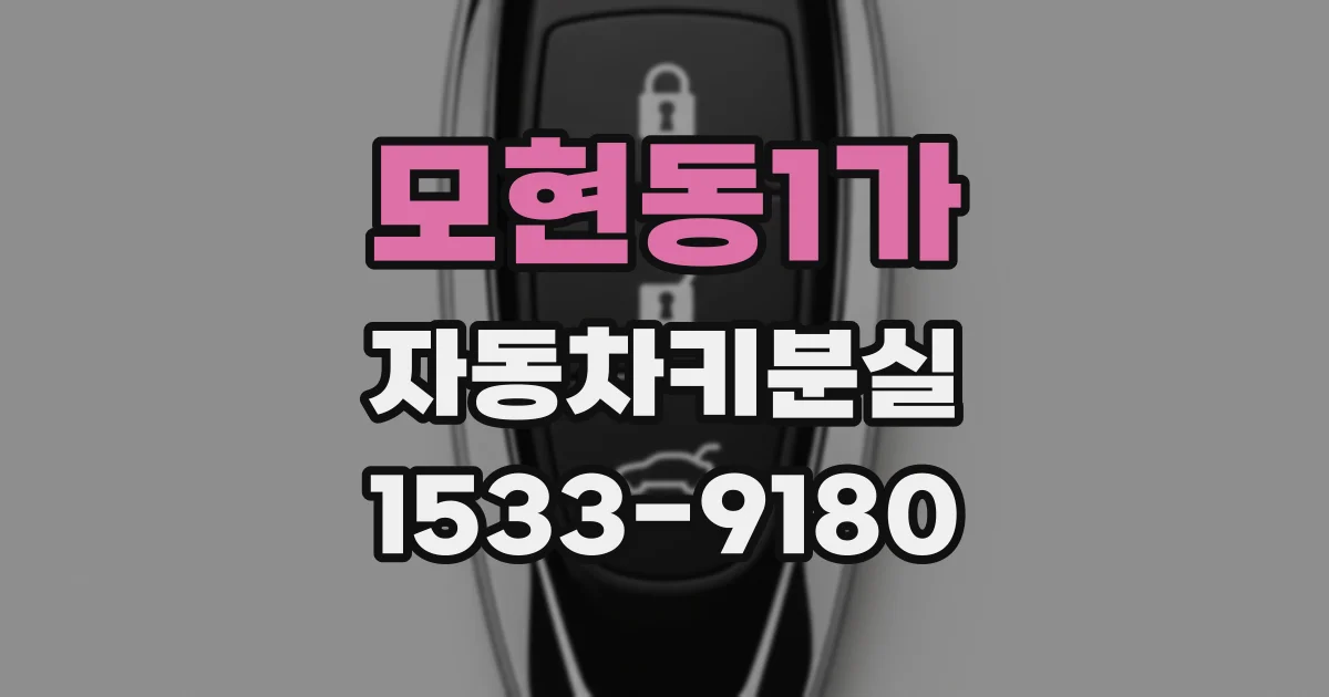 모현동1가 자동차키분실