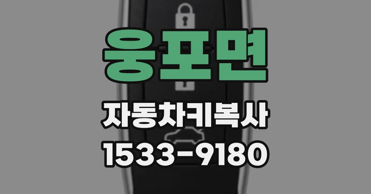 웅포면 자동차키복사