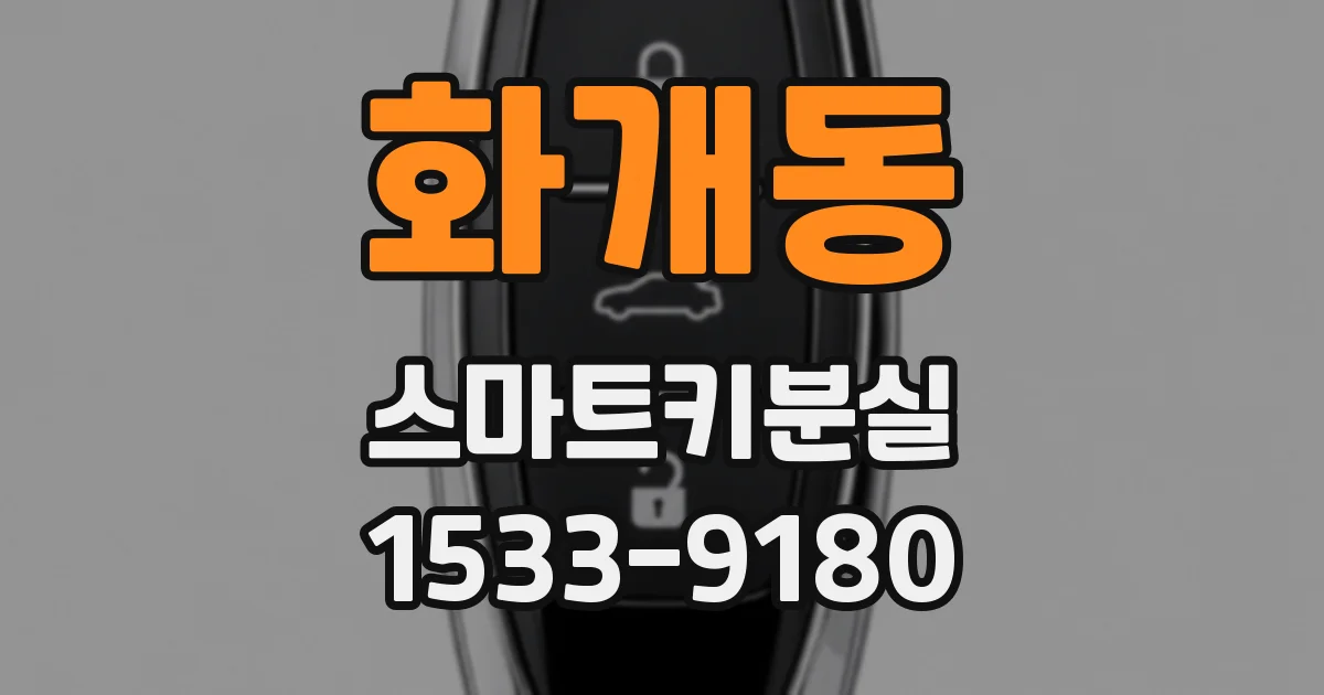화개동 스마트키분실