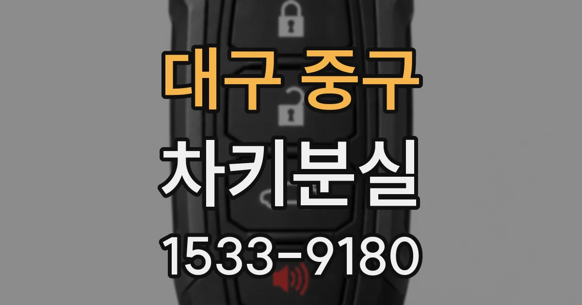 대구 중구 차키분실