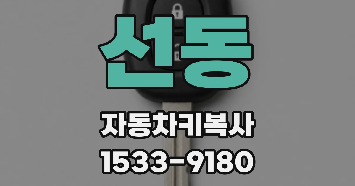 선동 자동차키복사