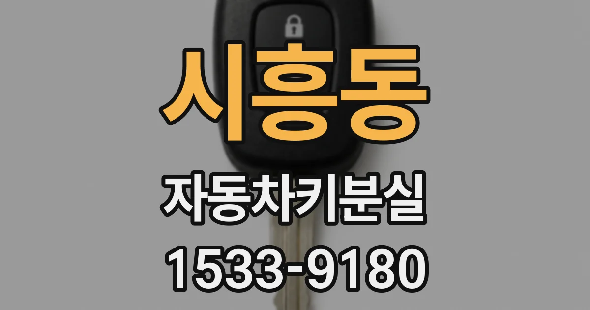 시흥동 자동차키분실