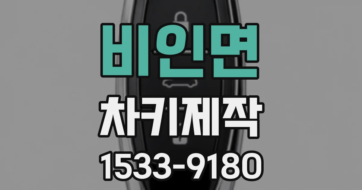 비인면 차키제작