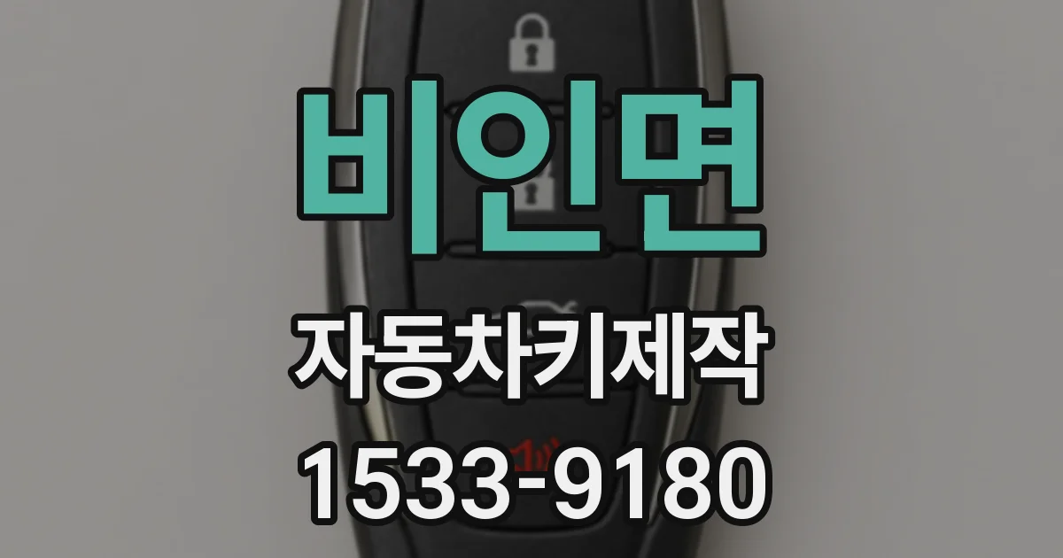 비인면 자동차키제작