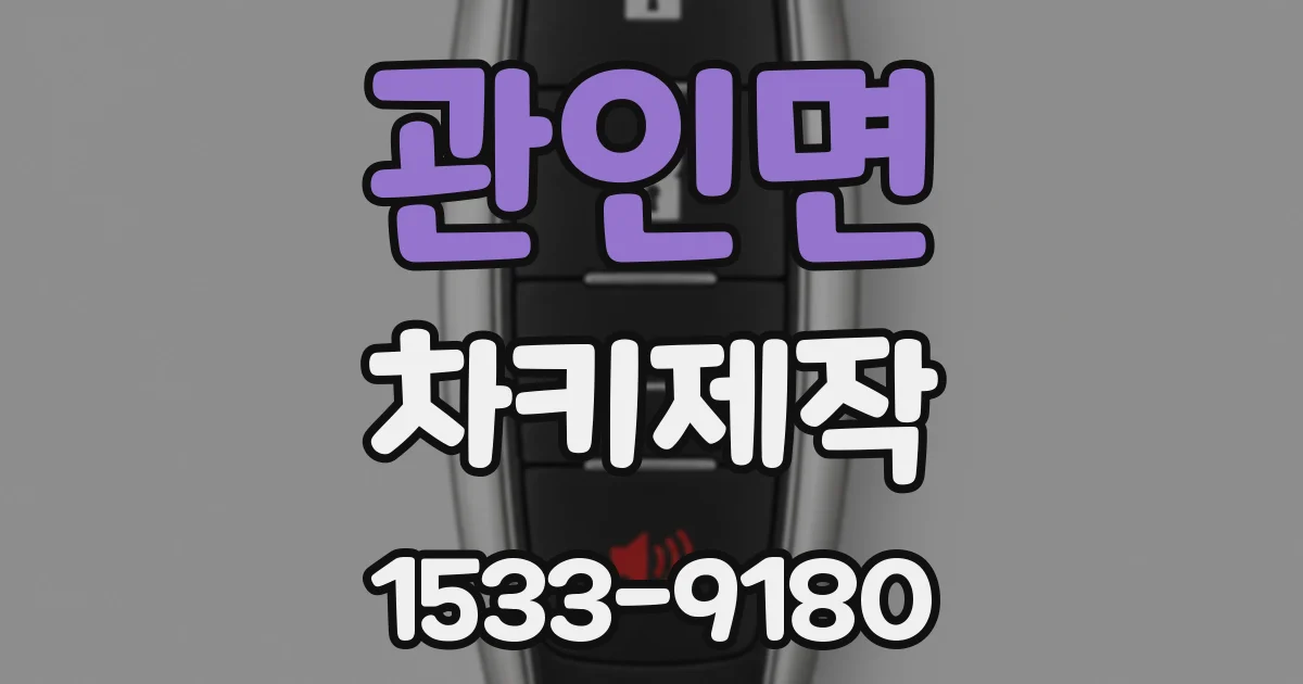 관인면 차키제작