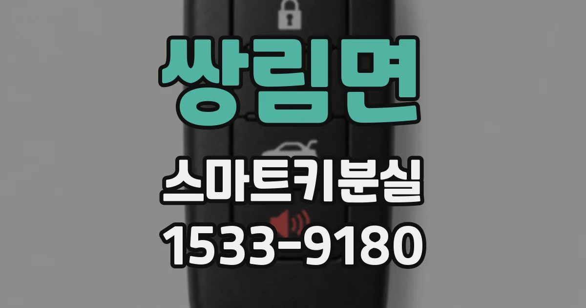 쌍림면 스마트키분실