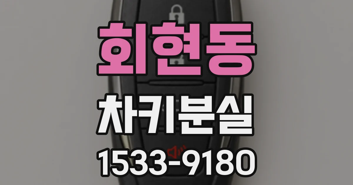 회현동 차키분실