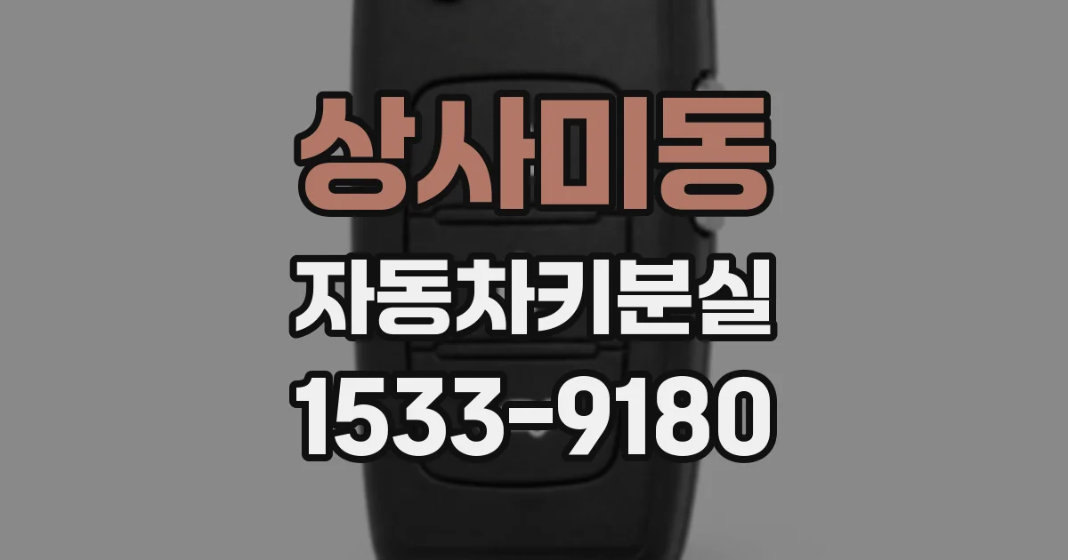 상사미동 자동차키분실