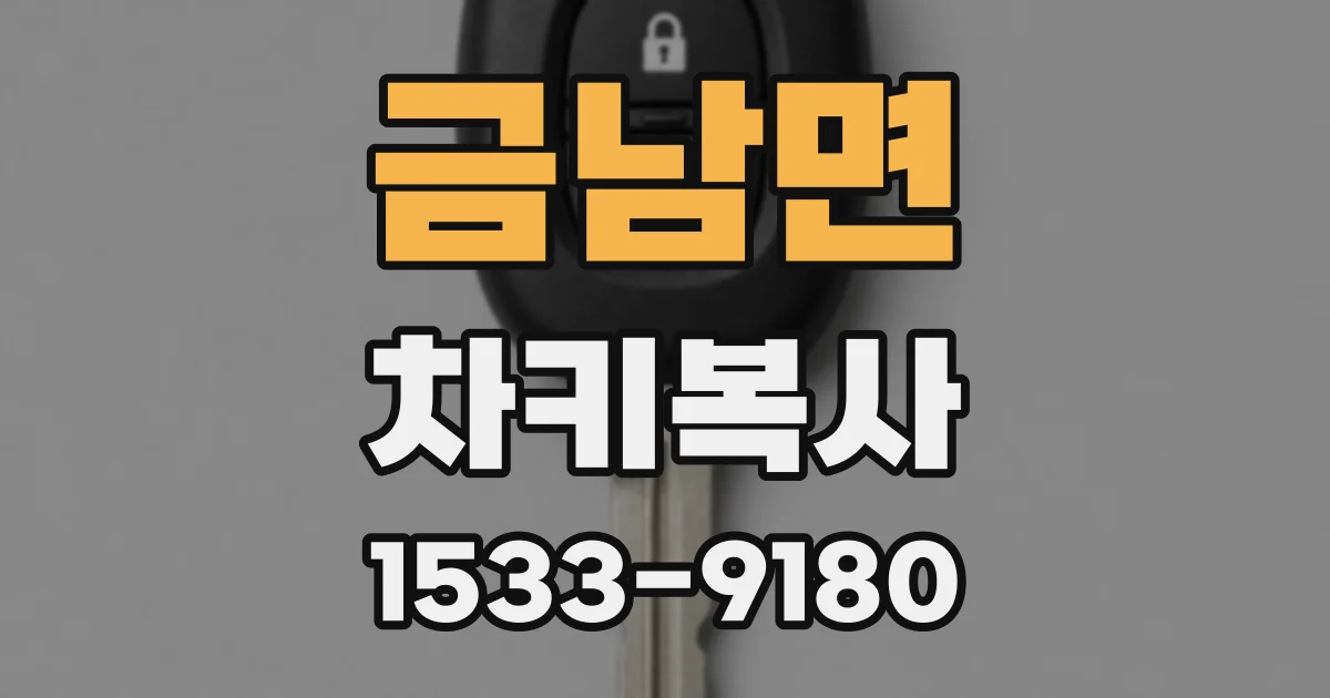 금남면 차키복사