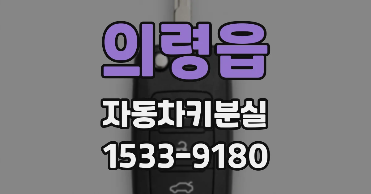 의령읍 자동차키분실