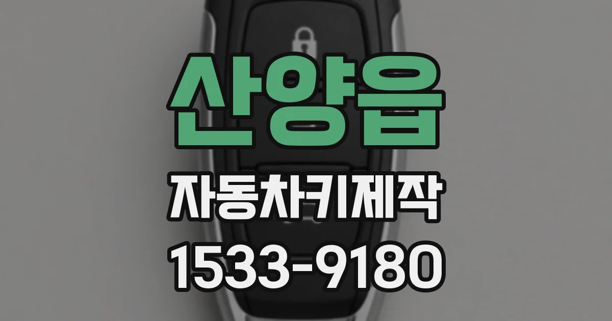 산양읍 자동차키제작