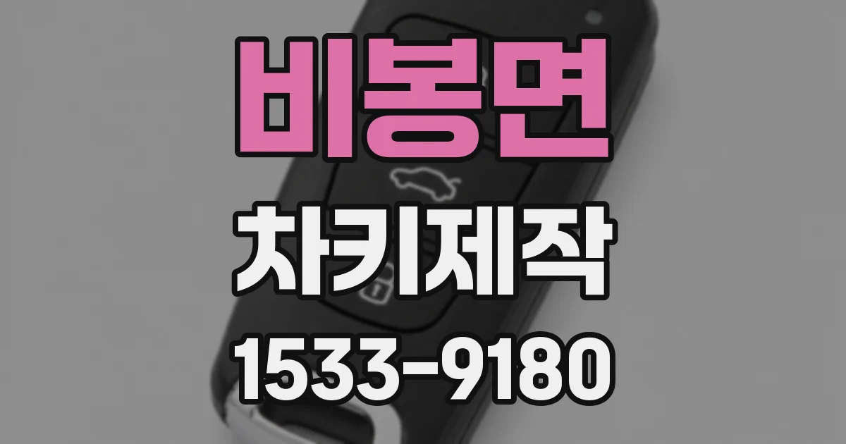 비봉면 차키제작
