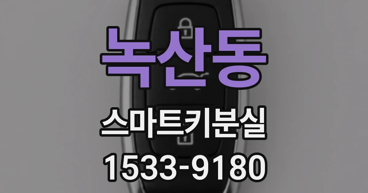 녹산동 스마트키분실
