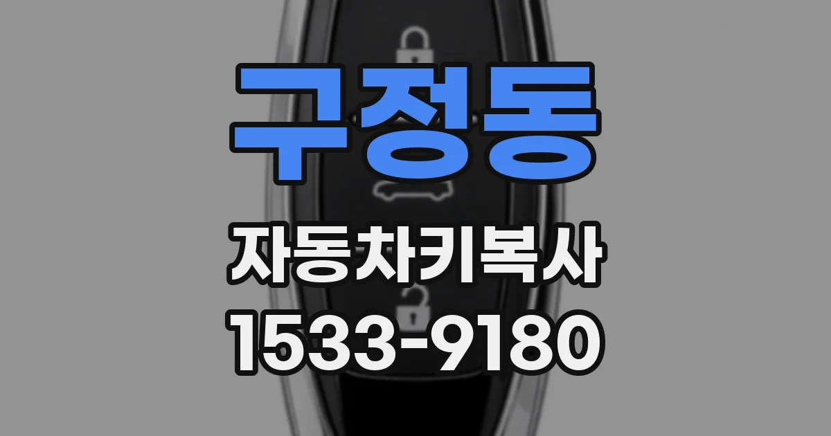 구정동 자동차키복사
