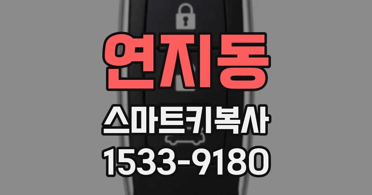 연지동 스마트키복사