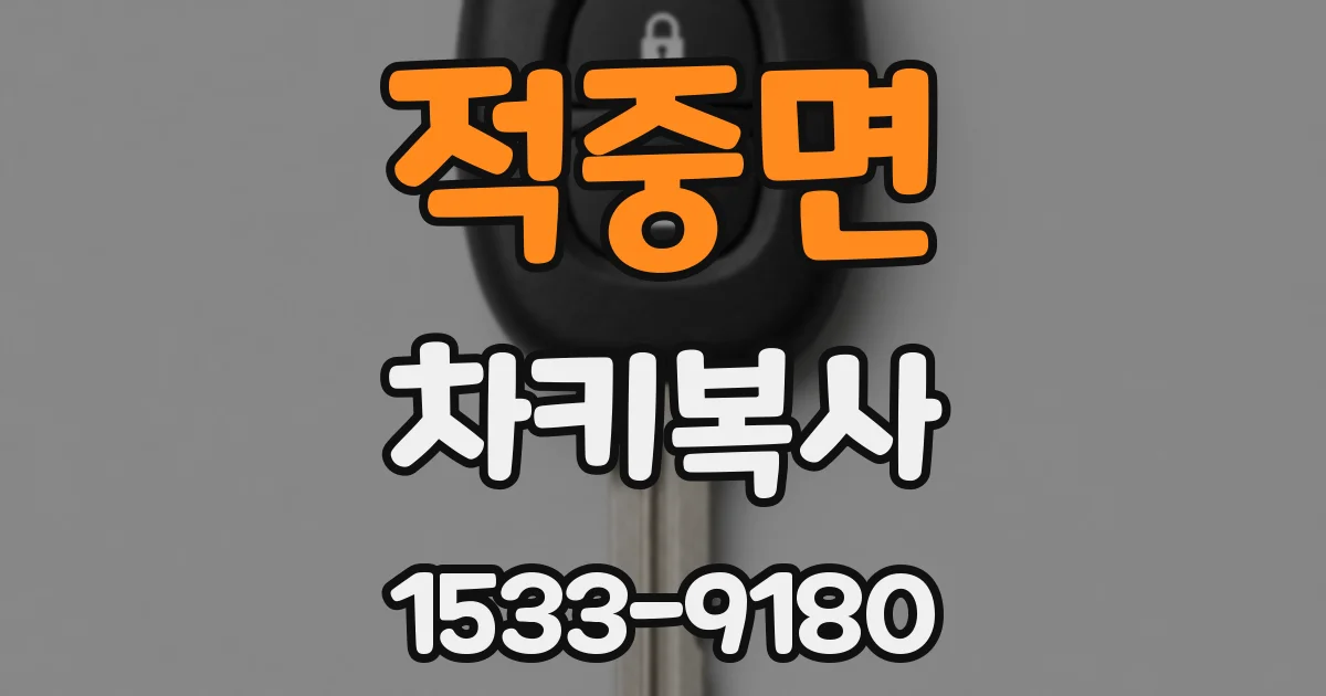 적중면 차키복사