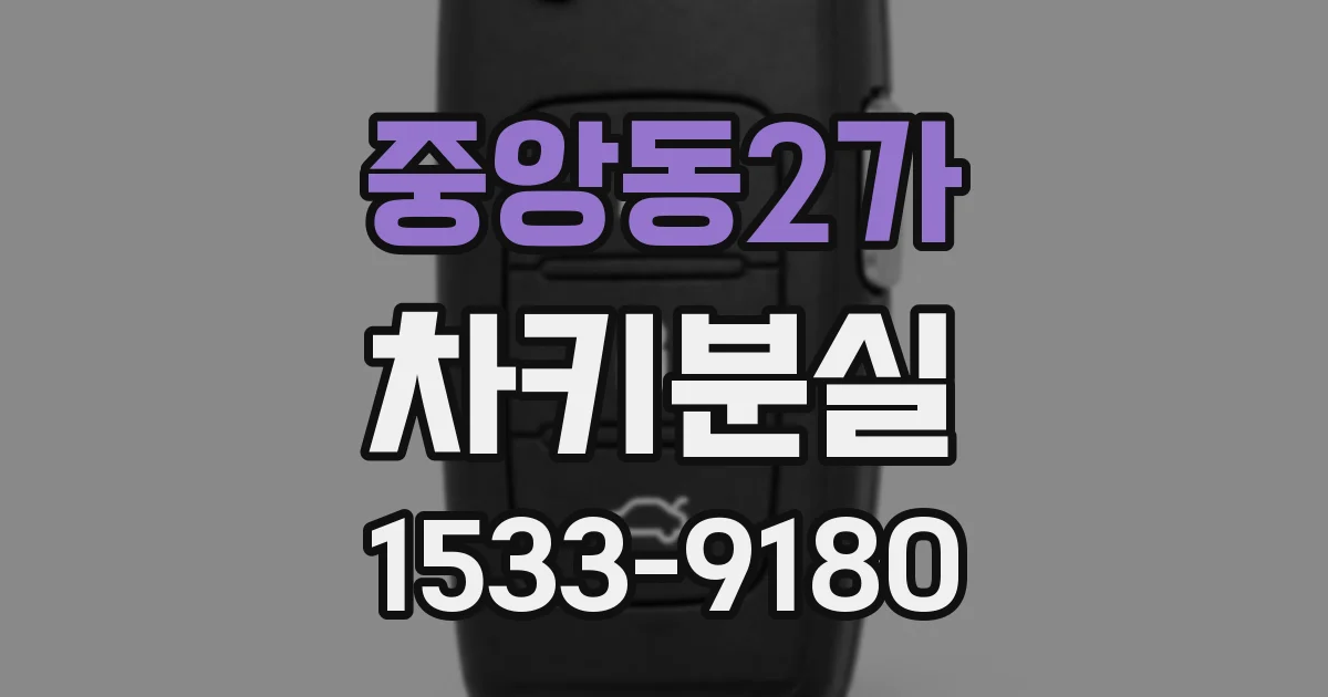 중앙동2가 차키분실