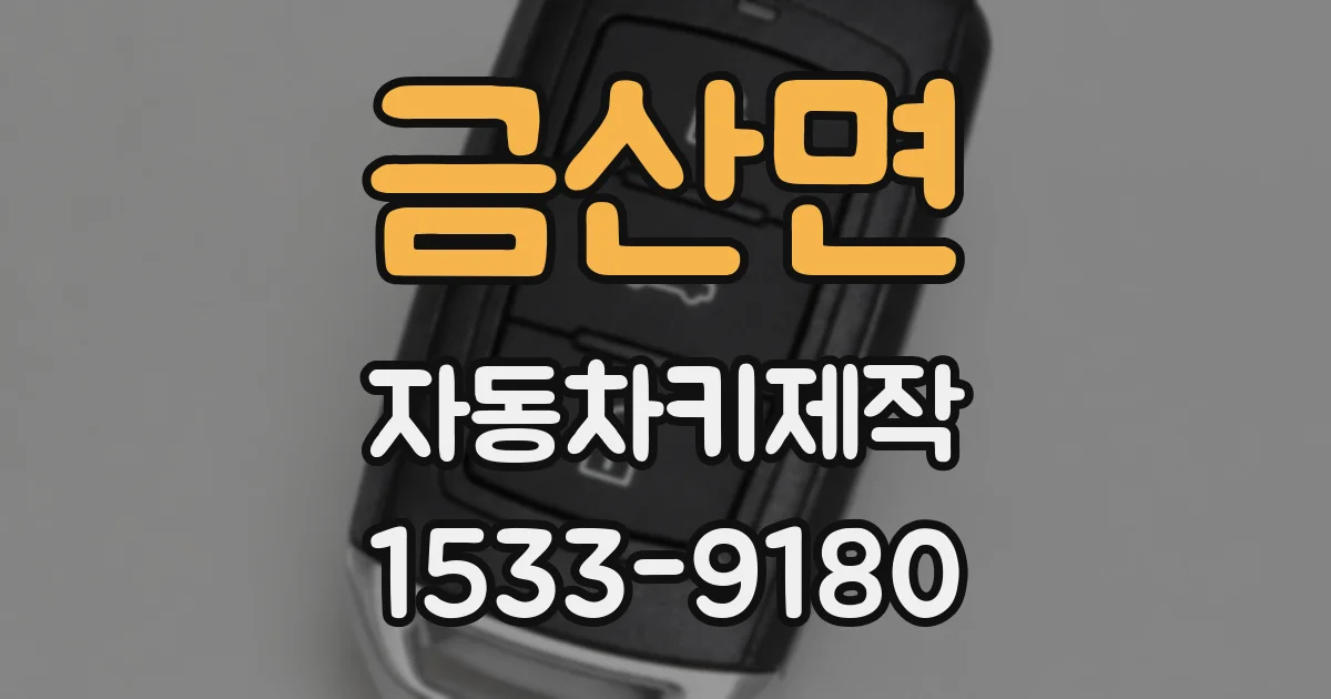 금산면 자동차키제작