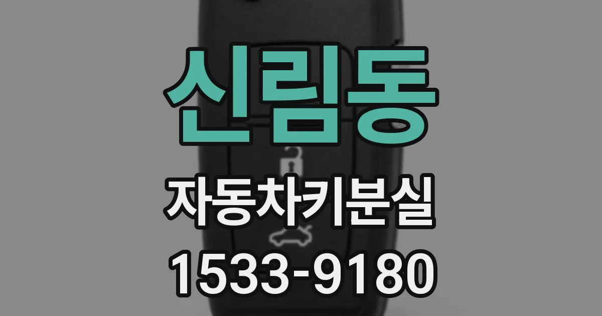 신림동 자동차키분실