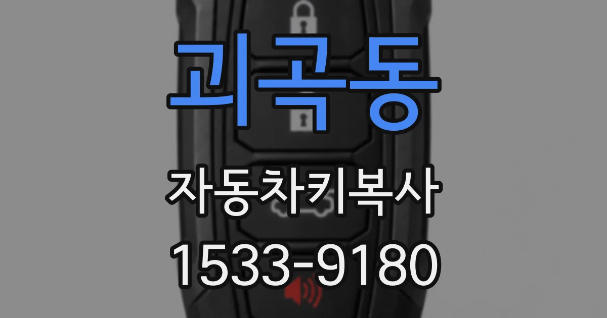 괴곡동 자동차키복사