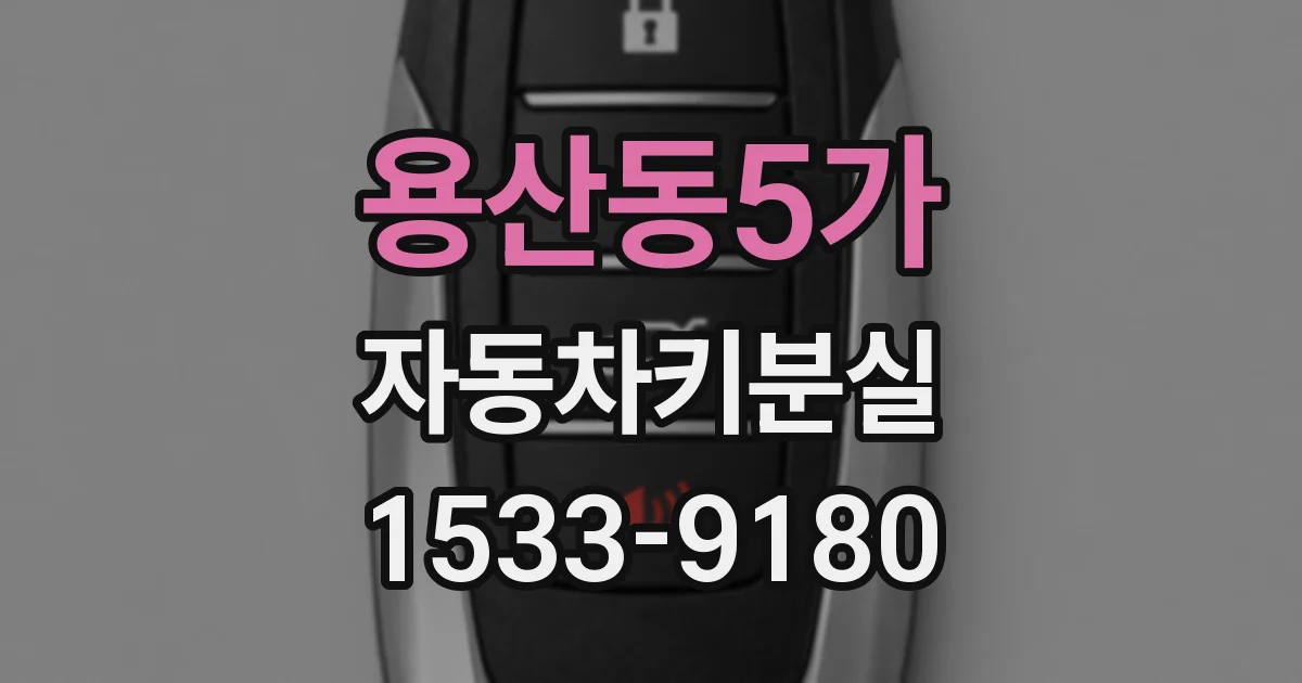 용산동5가 자동차키분실