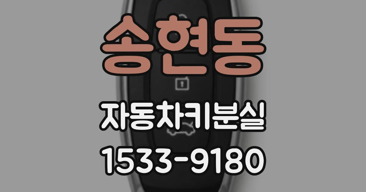 송현동 자동차키분실