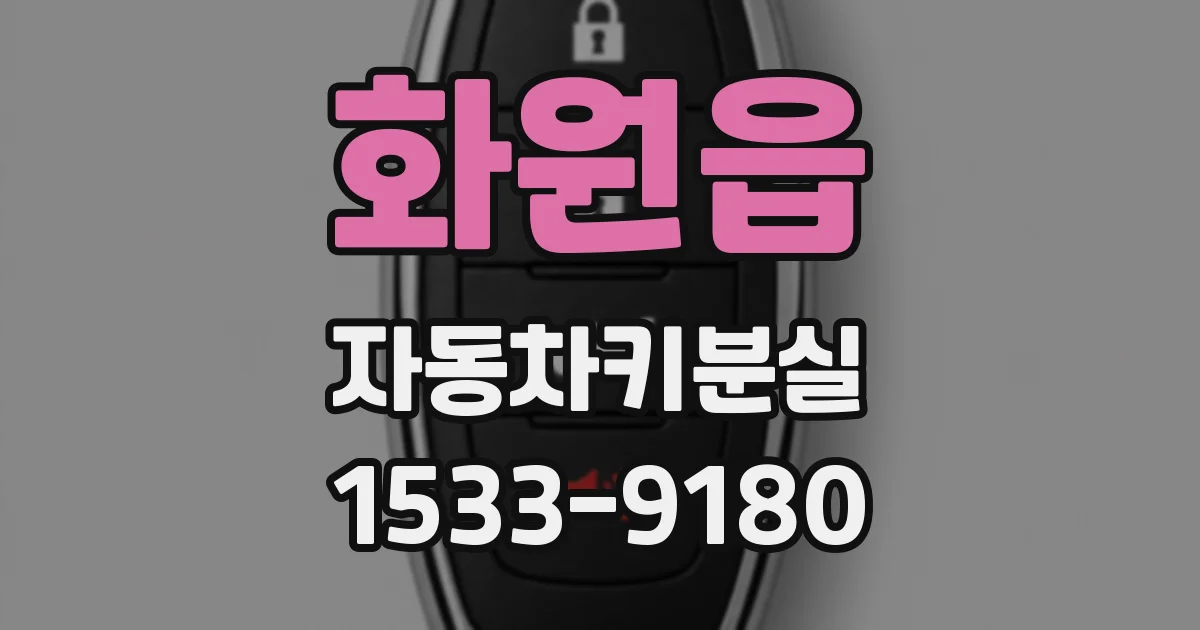 화원읍 자동차키분실