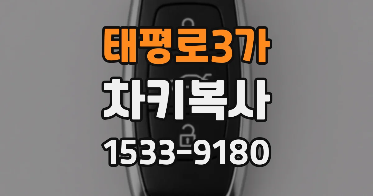 태평로3가 차키복사