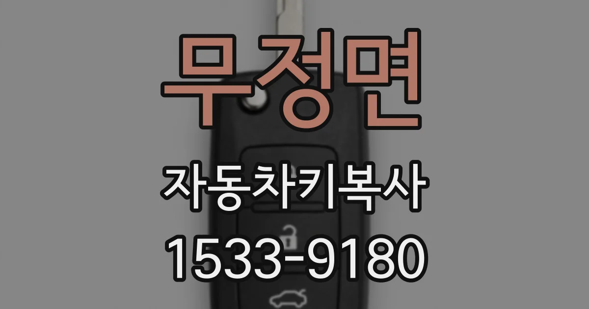 무정면 자동차키복사