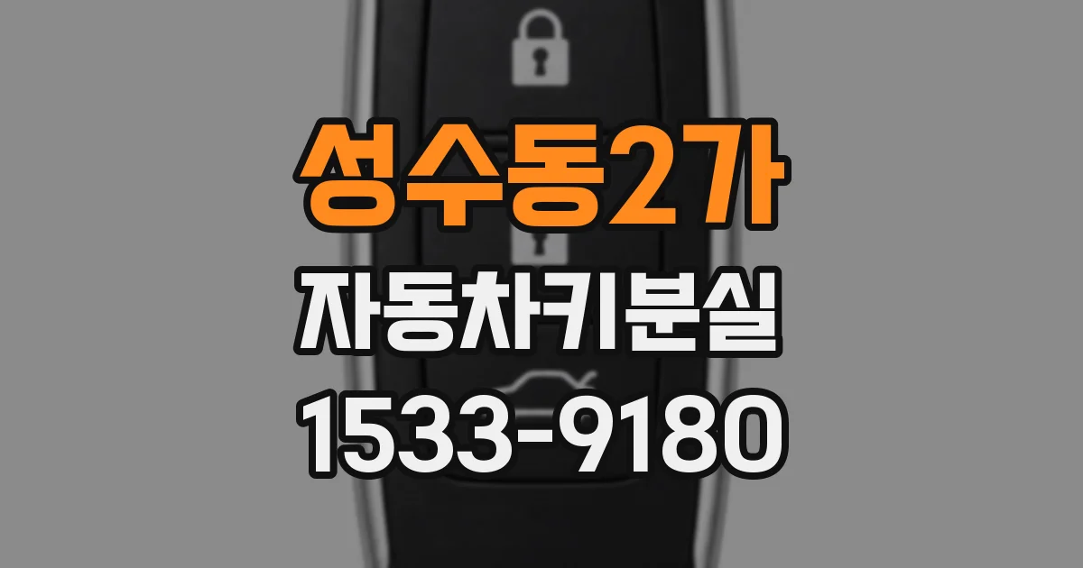 성수동2가 자동차키분실