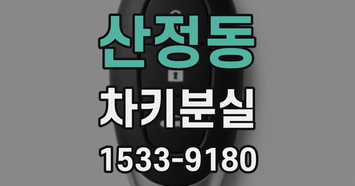산정동 차키분실