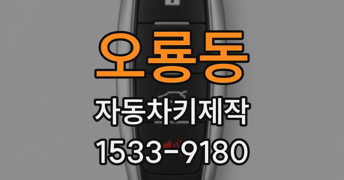오룡동 자동차키제작