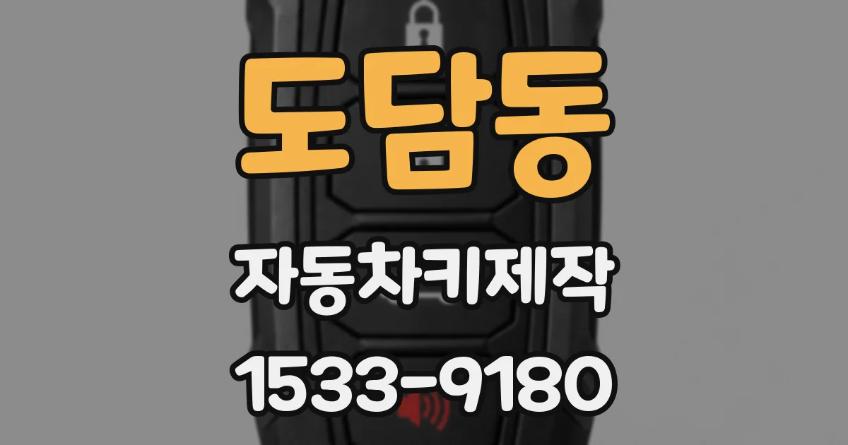 도담동 자동차키제작