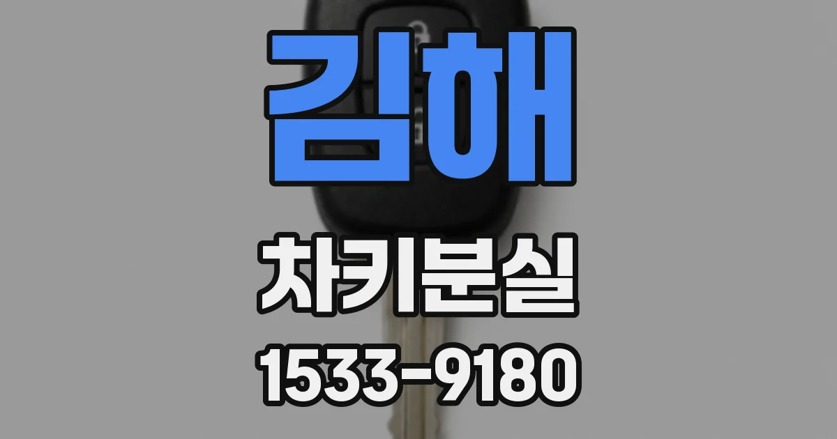 김해 차키분실