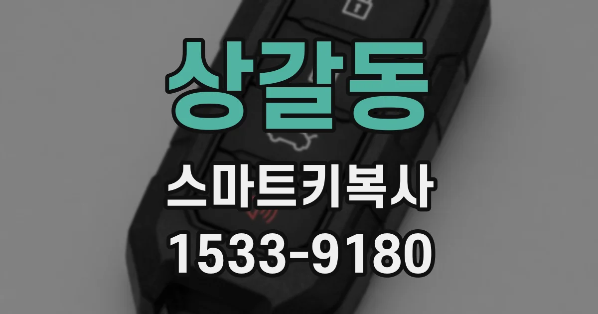 상갈동 스마트키복사