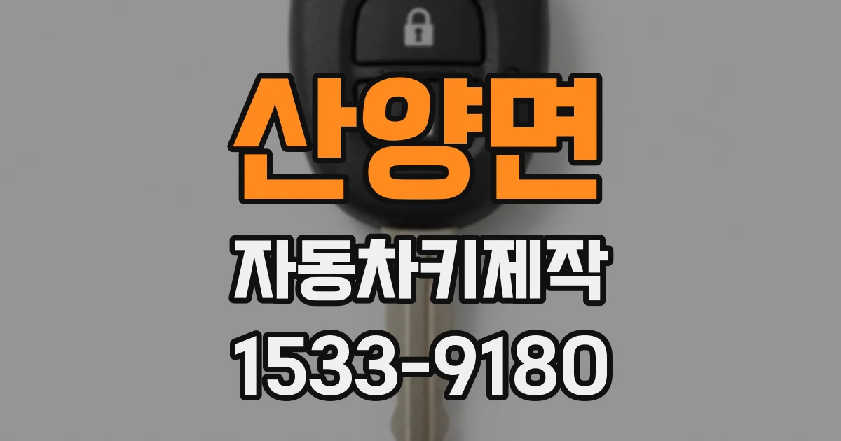 산양면 자동차키제작
