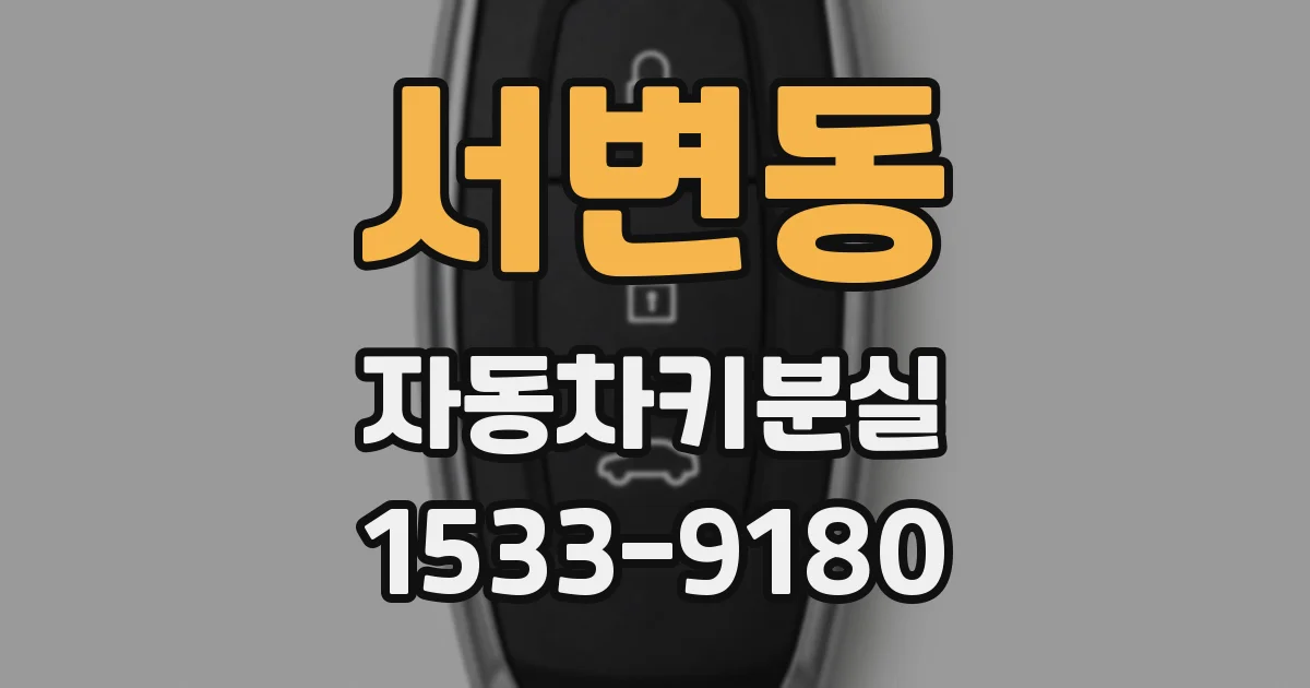 서변동 자동차키분실