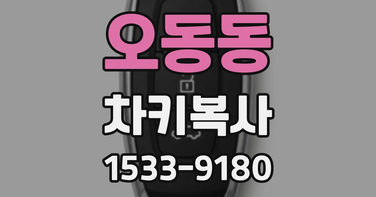 오동동 차키복사