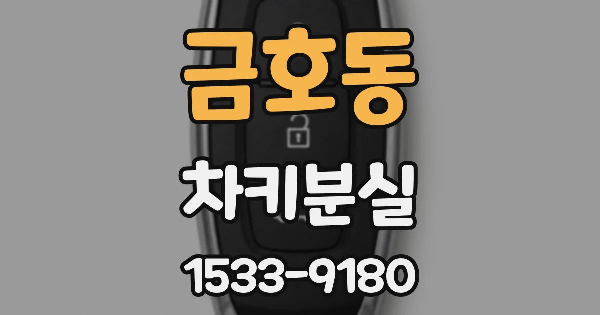 금호동 차키분실