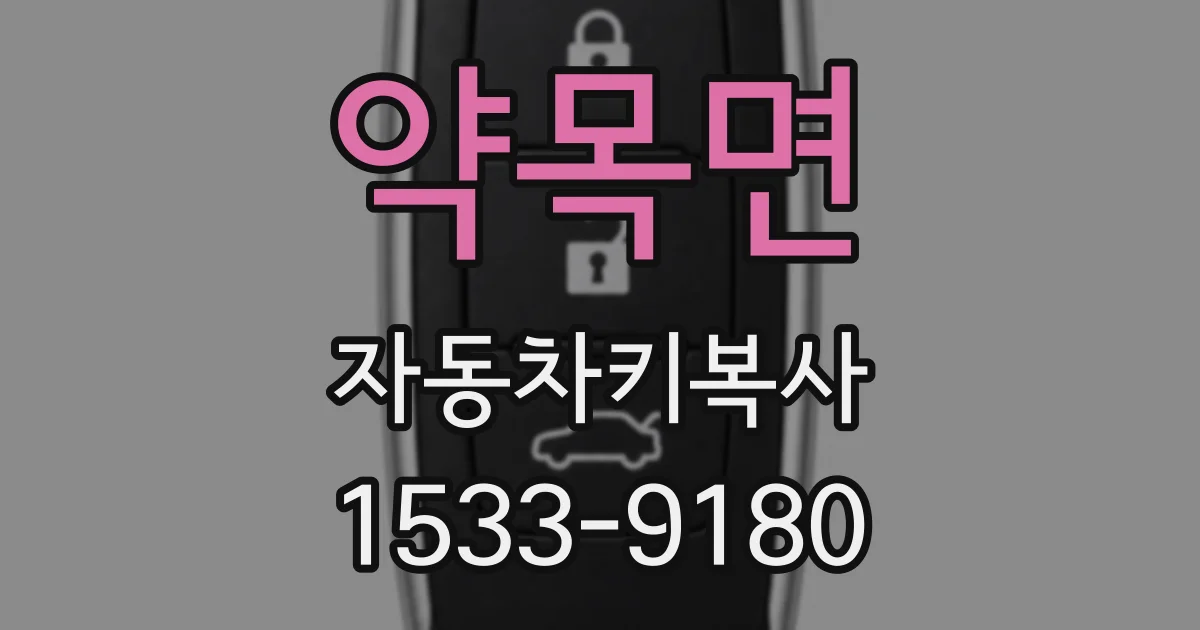약목면 자동차키복사