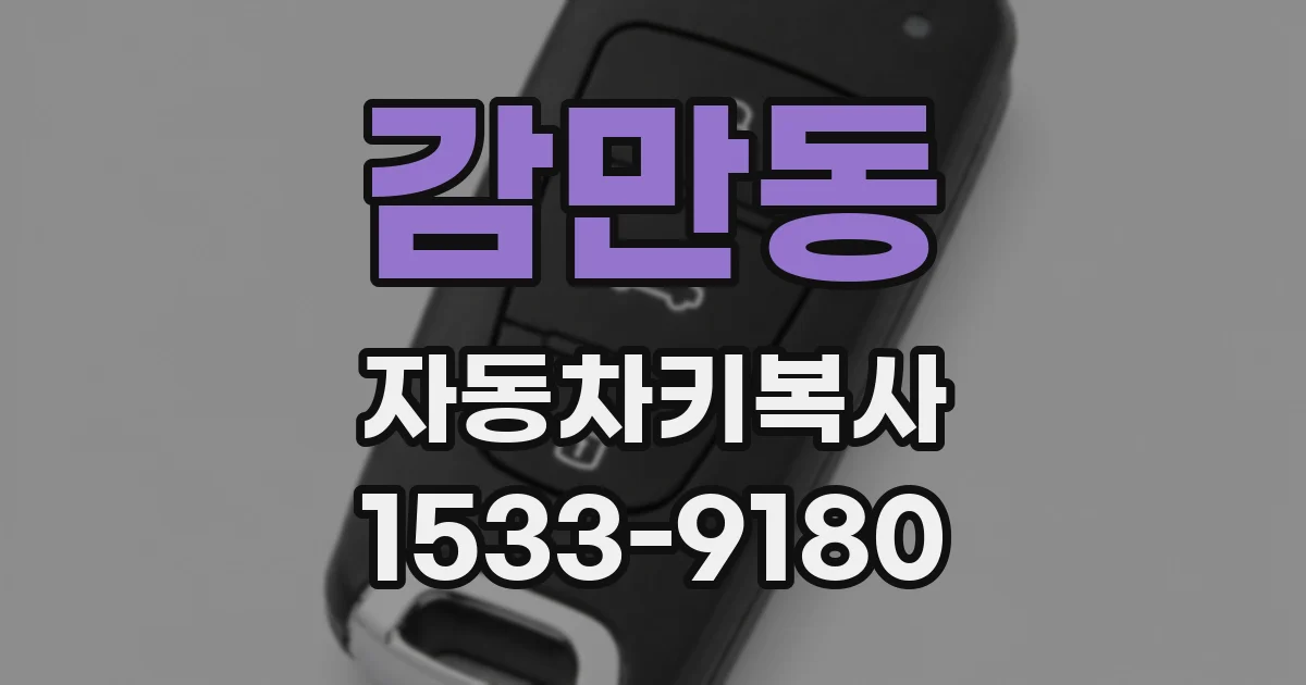 감만동 자동차키복사