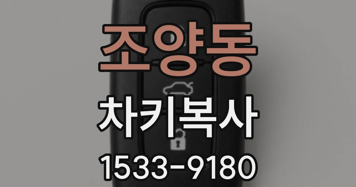 조양동 차키복사