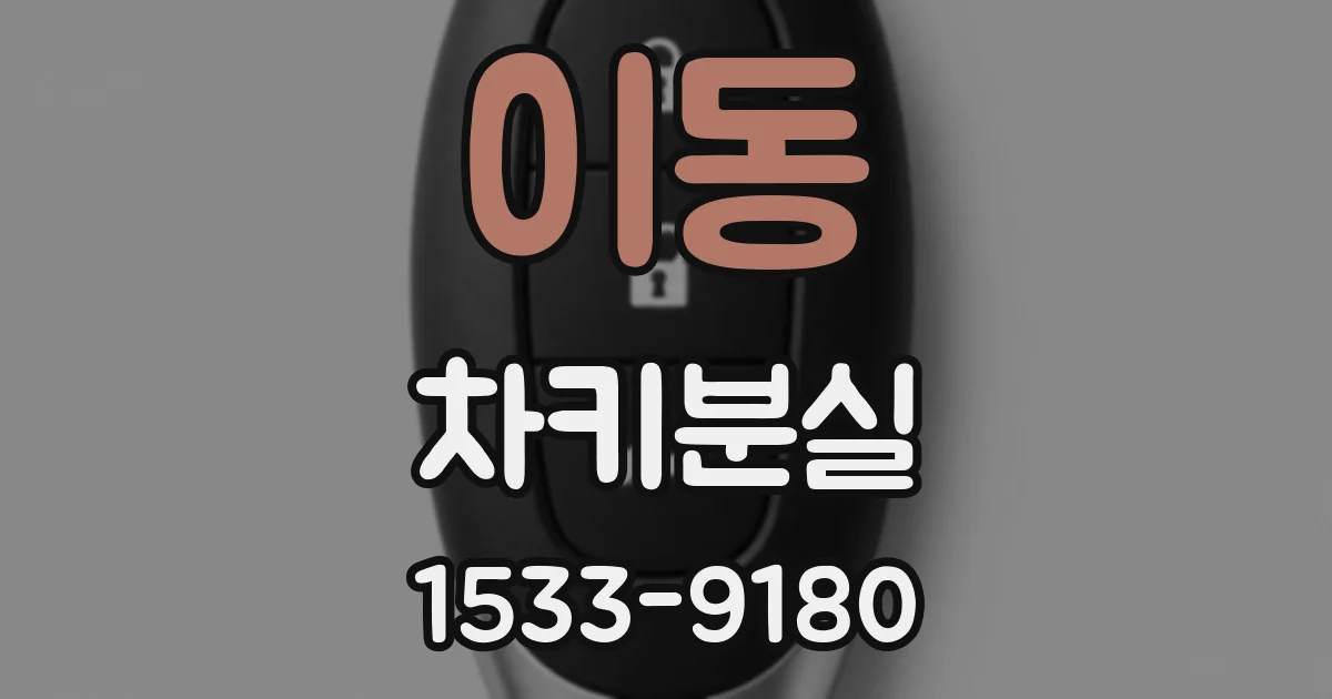 이동 차키분실