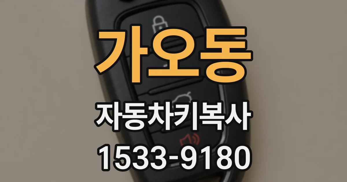 가오동 자동차키복사